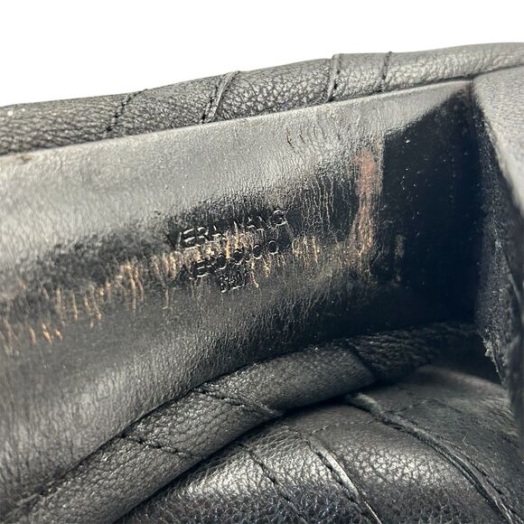 Vera Wang Black Marilyn Platform Booties Leather Chunky Boots Biker Size 8.5 M - Picture 10 of 12